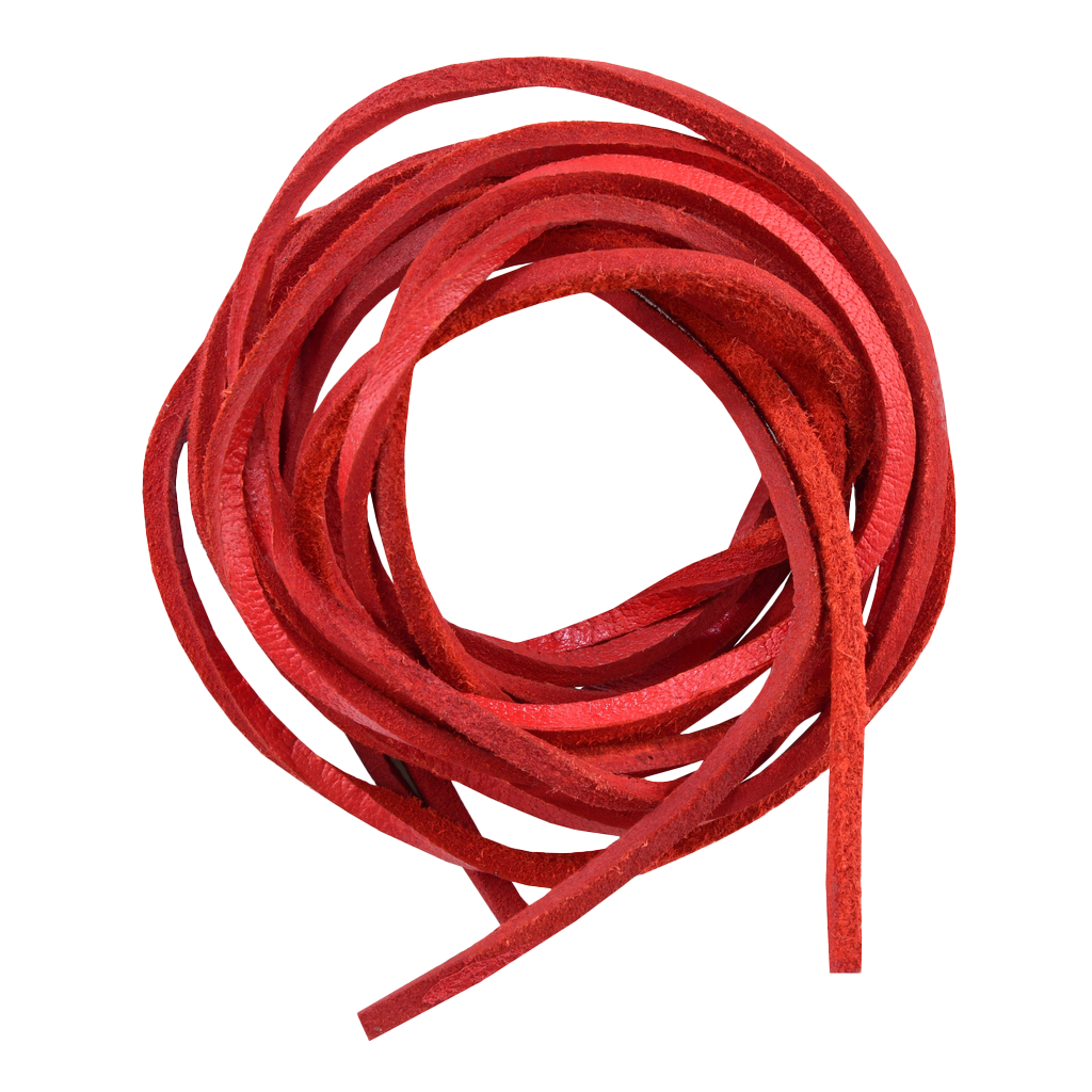 6 Feet of Leather Laces in Red π₯