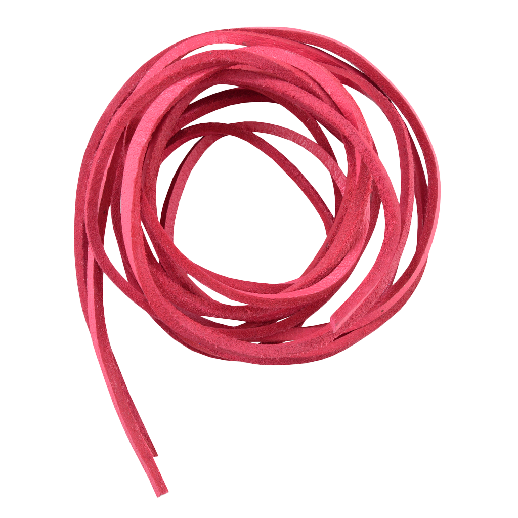 6 Feet of Leather Laces in Hot Pink π