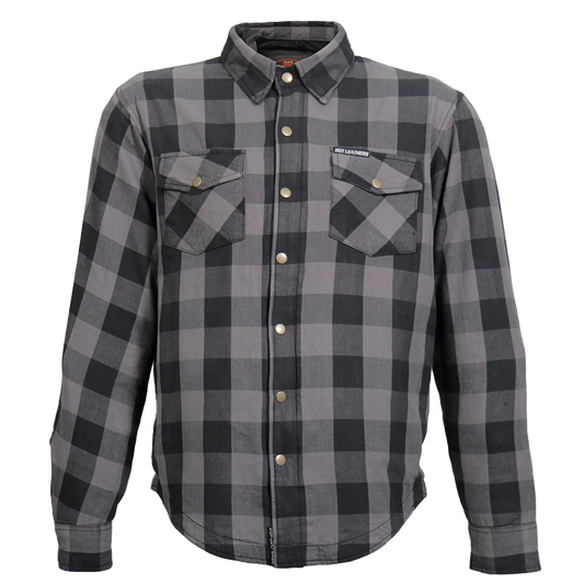 Armored Flannel Jacket in Gray & Black