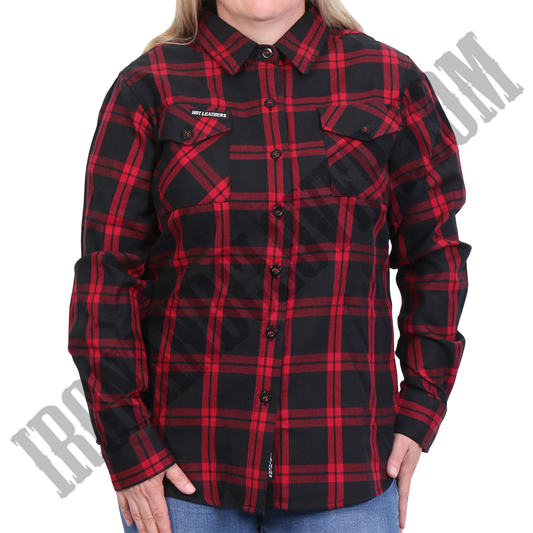 Flannel Shirt in Black & Red