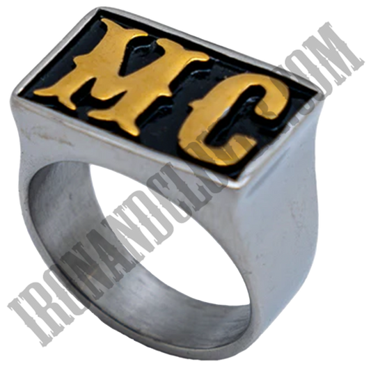 Black & Gold MC Ring