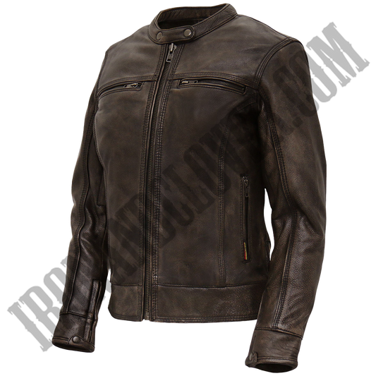 Heritage Collection Distressed Brown Leather Jacket