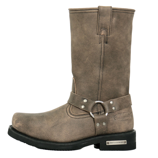 11-Inch Harness Boots in Stone Wash Brown