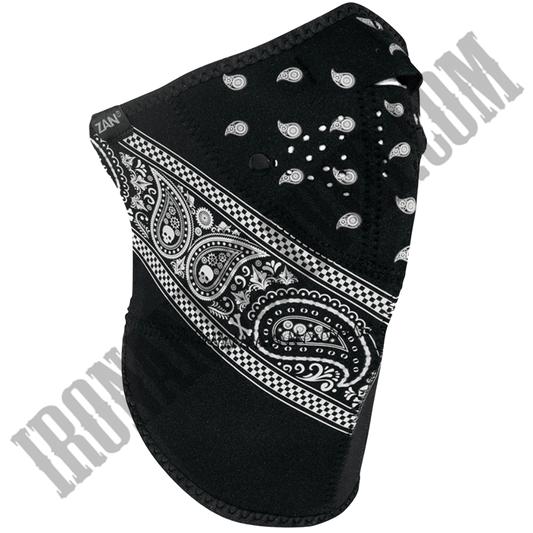 Black & White Paisley Face Mask with Filters