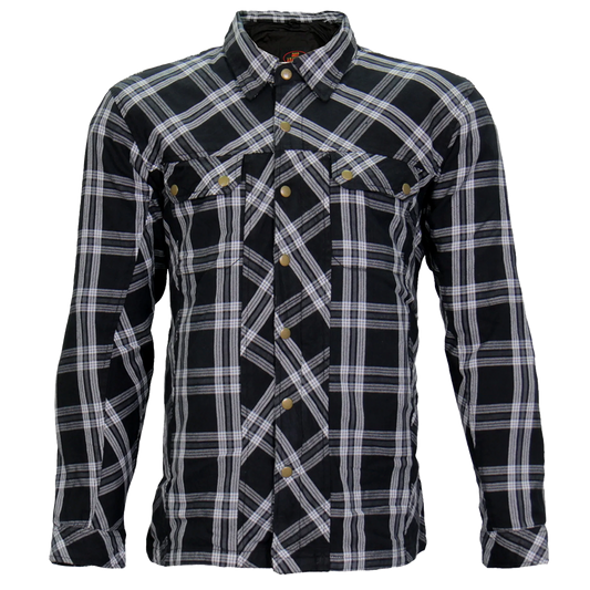 Armored Flannel Jacket in Black & White