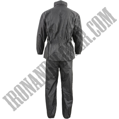 Men's Lightweight Oxford Rain Suit in Black