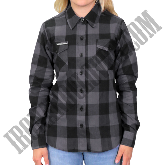 Flannel Shirt in Black & Gray