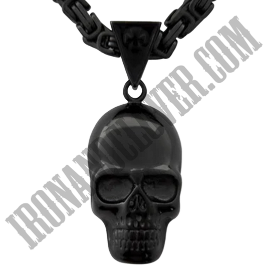 Large Black Skully Necklace