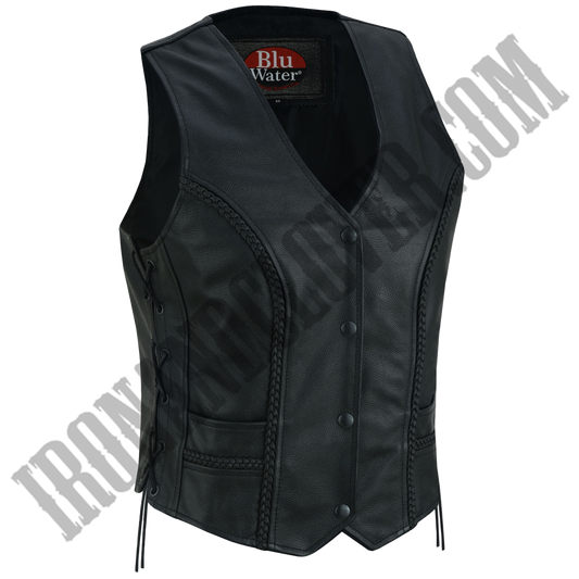Braid Detail Concealed Carry Vest