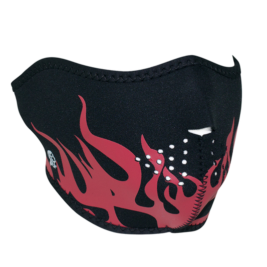 Red Flames Half Face Mask