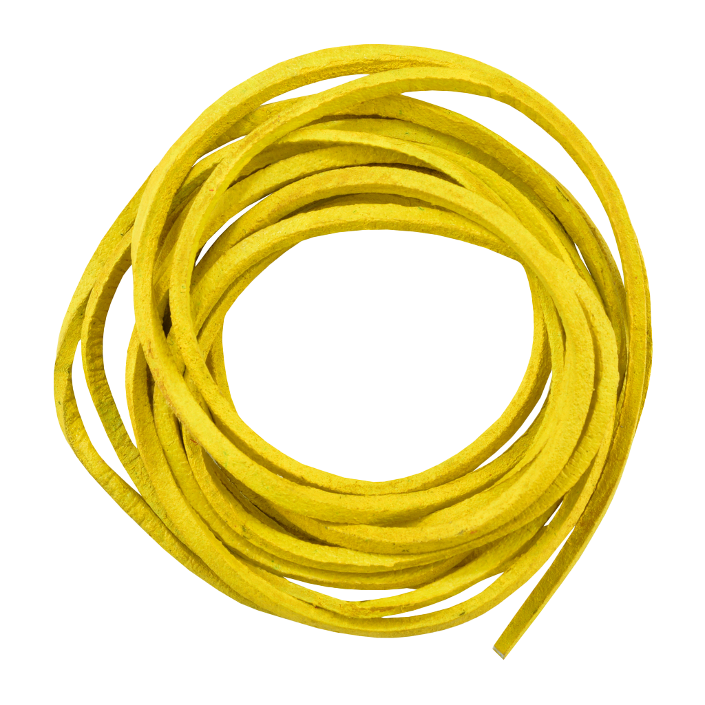 6 Feet of Leather Laces – Yellow ⚡