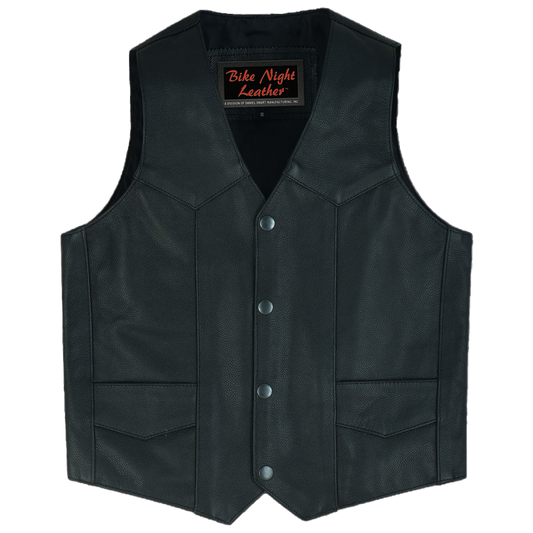 Kid's Traditional Leather Motorcycle Vest
