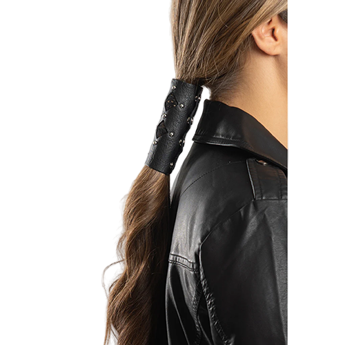 4" Diamond Cut-Out with Lace & Rivets Hair Glove® 💎🖤💀