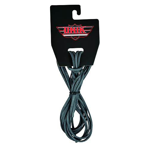 Durable gray cowhide lace with rugged finish