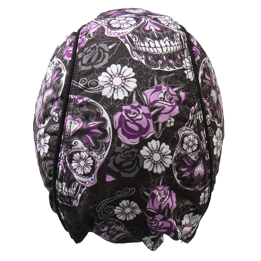 Purple Sugar Skull Lightweight Head Wrap