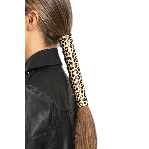 Leopard Print Leather Hair Accessory