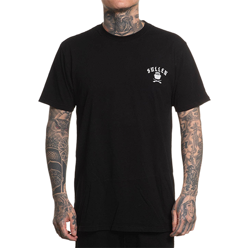 Art Devils Premium T Shirt With Skull And Paintbrush Horns Front View