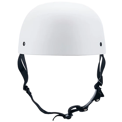 DOT Approved Flat White Helmet No Mushroom Head