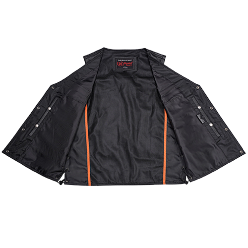 Black vest with concealed carry pockets