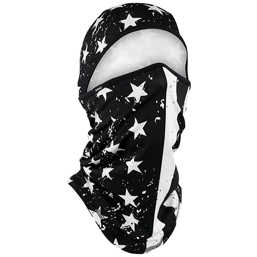 Black & white flag riding mask convertible balaclava