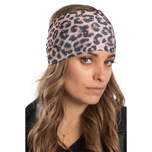 Moisture Wicking Non Slip Leopard Headwrap