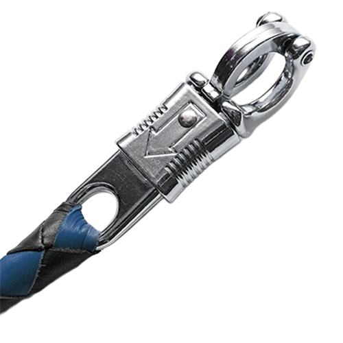 Motorcycle Get Back Whip โ Silver Quick Release Clip