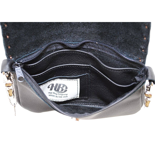 Copper Studded Western Biker Hip Purse Crafted In USA