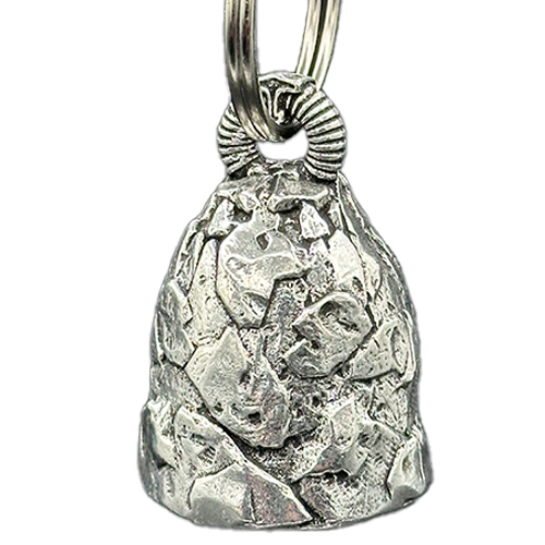 Pewter Celtic Cross Bell With Emerald-Like Accent