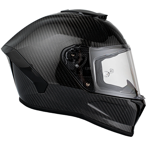 Lightweight Daytona Viper carbon fiber helmet aerodynamic vents.