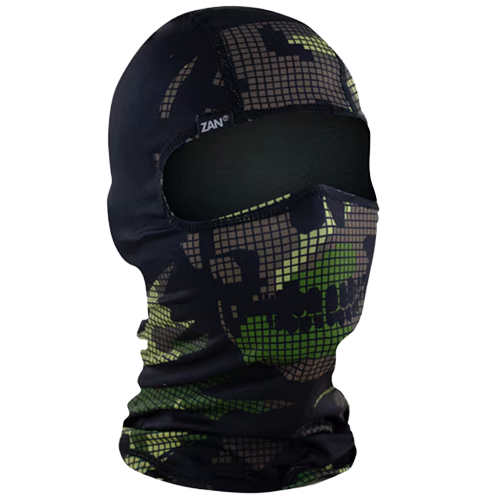 Full coverage woodland camo skull motorcycle mask