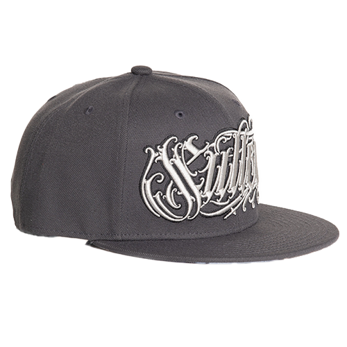 Gray Snapback With Gold Rose Details And Underbill Art