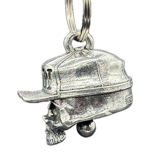 FTW Hat Skull Bell In Pewter With Skull Wearing Trucker Hat