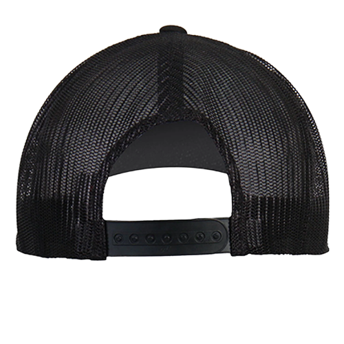 Black Snapback Cap With Fast As Fuck Patch Back View