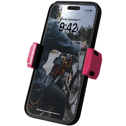 Cherry Pink Motorcycle Phone Holder – No Installation Needed