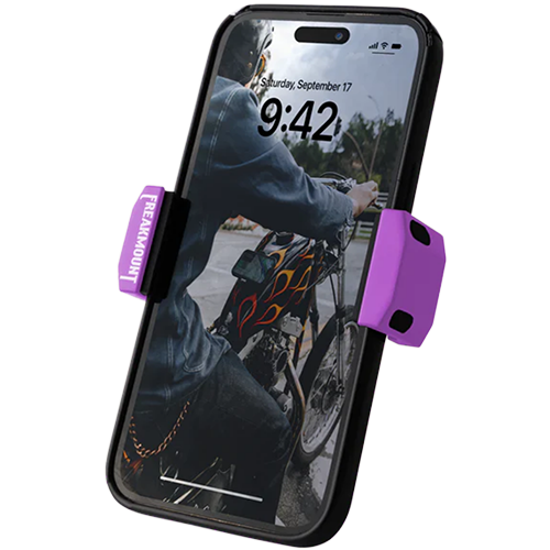 Purple Blast Motorcycle Phone Holder – No Installation Needed