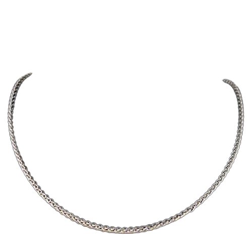 Stainless steel slip chain necklace back view