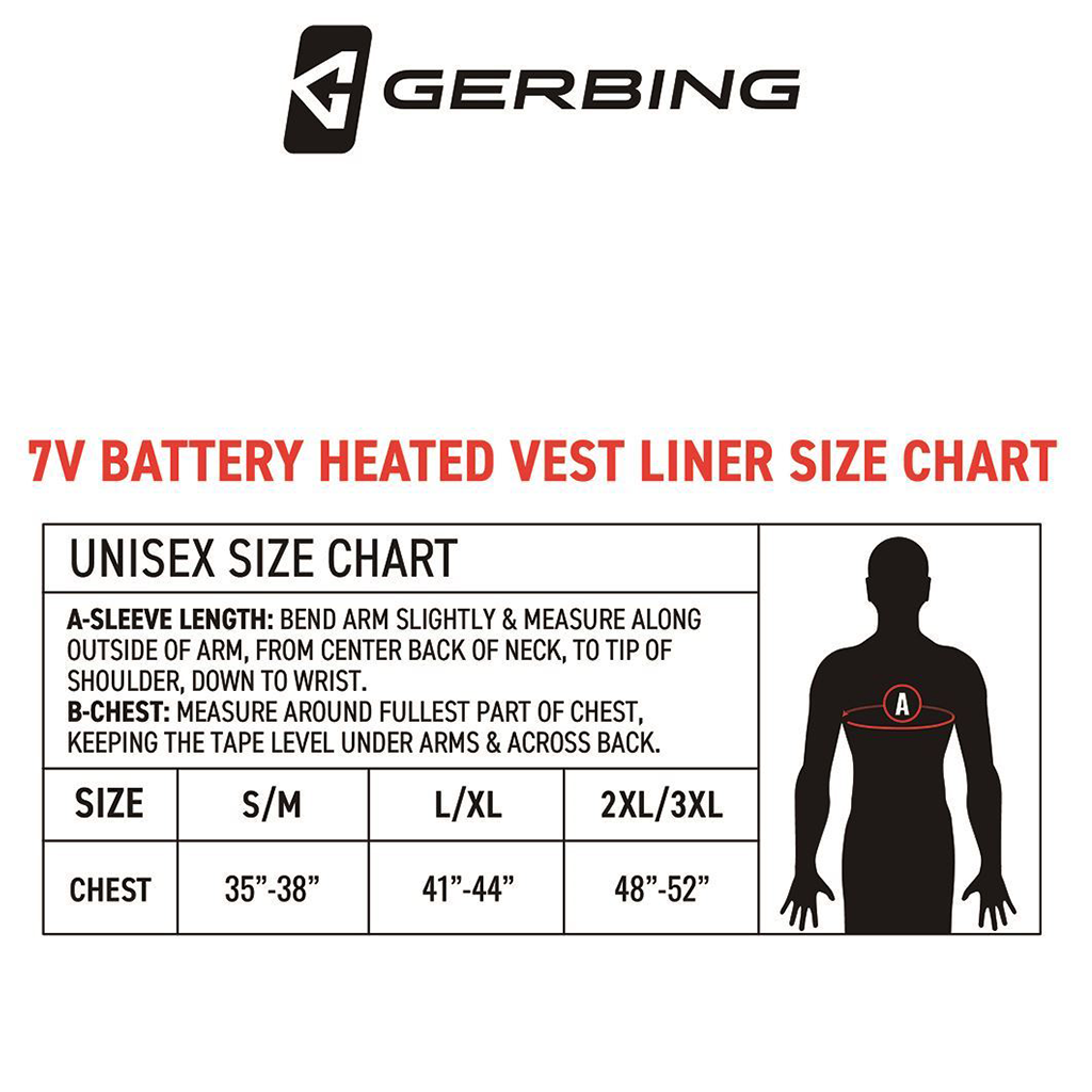 V7 Vest Size Chart