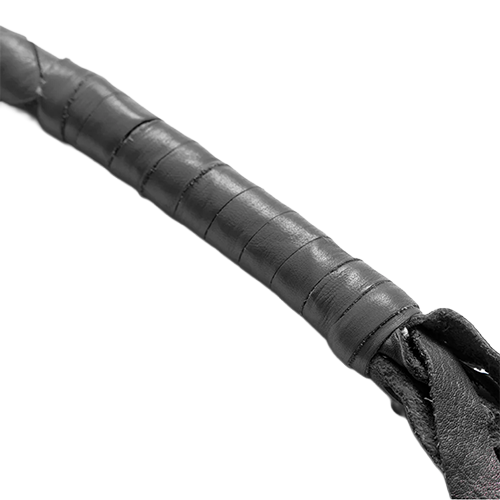 Gray Leather Get Back Whip β Hand-Braided Genuine Leather