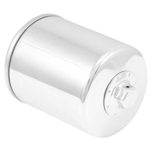 A K&N KN-170C Oil Filter with a chrome finish.