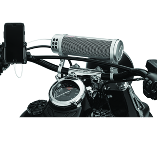 Motorcycle handlebar-mounted Bluetooth sound bar speaker system