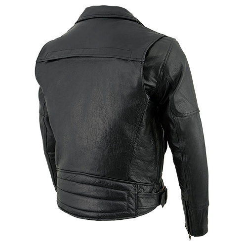 Milwaukee Leather Men’s Brando Style Motorcycle Jacket in black