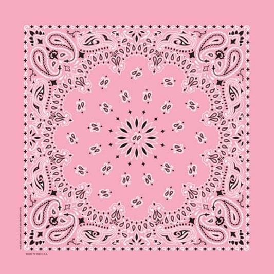 22 Inch Pink Cotton Bandana