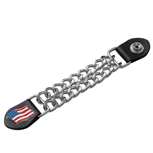 USA Flag Leather Motorcycle Vest Extender