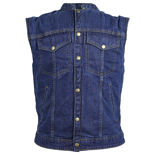 Men’s Blue Denim Motorcycle Vest