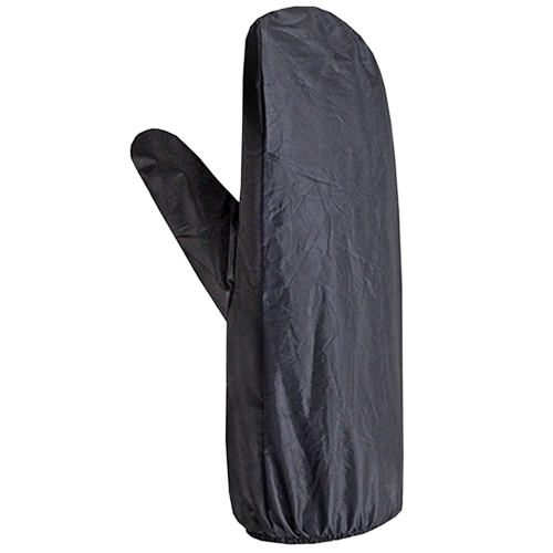 Men’s gauntlet motorcycle gloves with hidden emergency rain cover