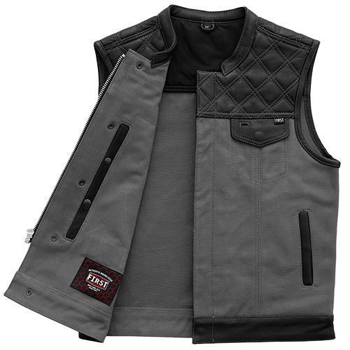 Men’s Biker Vest – Conceal Carry Pockets & YKK Zippers