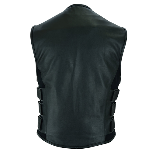 Club Approved Back Panel SWAT Leather Vest