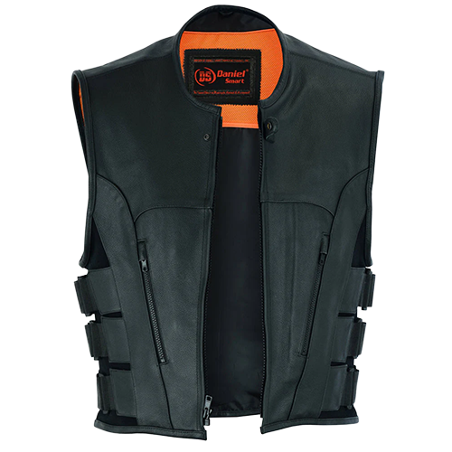 Men’s Premium Cowhide Tactical SWAT Style Biker Vest