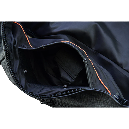 Close-up of concealed carry pockets