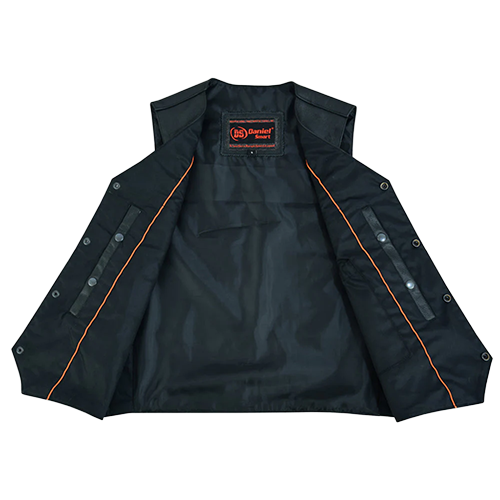 Cowhide Concealed Carry Biker Vest With Dual Holsters